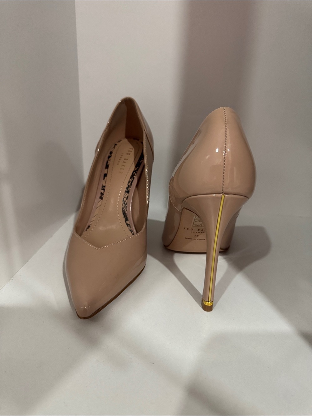 Ted Baker Blush Patent Pointed Toe Stiletto Pumps